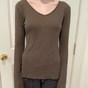 Army green long sleeve tee